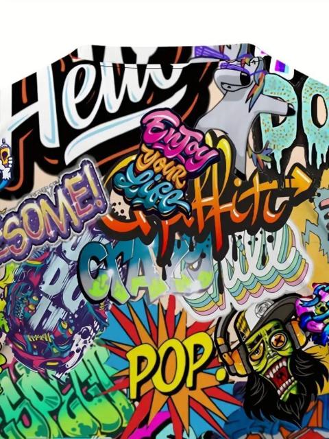 爆ヤス価格1390円★メンズ3DグラフィティTシャツ - 鮮やかなポップアートデザイン USAサイズM(日本サイズXL相当) < 男性ファッション  爆ヤス価格1390円★メンズ3DグラフィティTシャツ - 鮮やかなポップアートデザイン USAサイズM(日本サイズXL相当) < 男性ファッションの