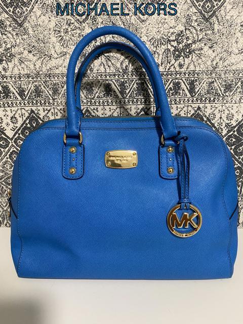 【良品】MICHAEL KORS マイケルコース レザー ハンドバッグ ブルー < ブランド  【良品】MICHAEL KORS マイケルコース レザー ハンドバッグ ブルー  < ブランドの