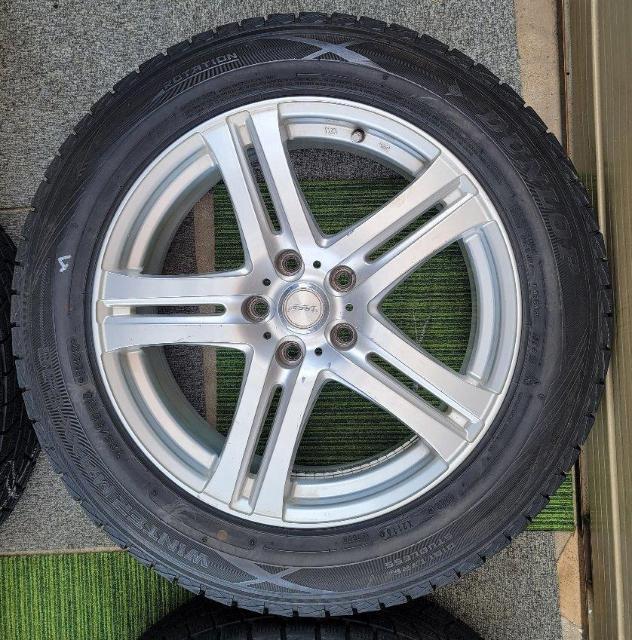 T.R.G.5アルミホイール18インチPCD114.3 5H 7.5J+38スタッドレス付き4本セット225/60R18 アウトバ < 自動車/バイク T.R.G.5アルミホイール18インチPCD114.3 5H 7.5J+38スタッドレス付き4本セット225/60R18 アウトバ < 自動車/バイク
