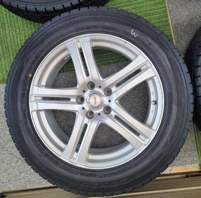 T.R.G.5アルミホイール18インチPCD114.3 5H 7.5J+38スタッドレス付き4本セット225/60R18 アウトバ < 自動車/バイク T.R.G.5アルミホイール18インチPCD114.3 5H 7.5J+38スタッドレス付き4本セット225/60R18 アウトバ < 自動車/バイク
