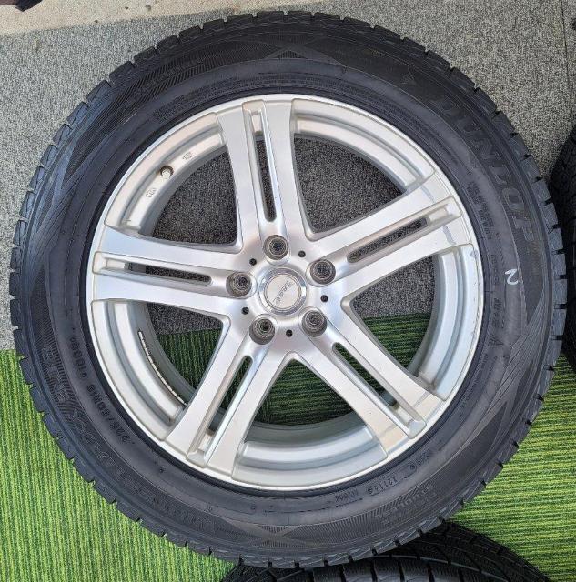 T.R.G.5アルミホイール18インチPCD114.3 5H 7.5J+38スタッドレス付き4本セット225/60R18 アウトバ < 自動車/バイク T.R.G.5アルミホイール18インチPCD114.3 5H 7.5J+38スタッドレス付き4本セット225/60R18 アウトバ < 自動車/バイク