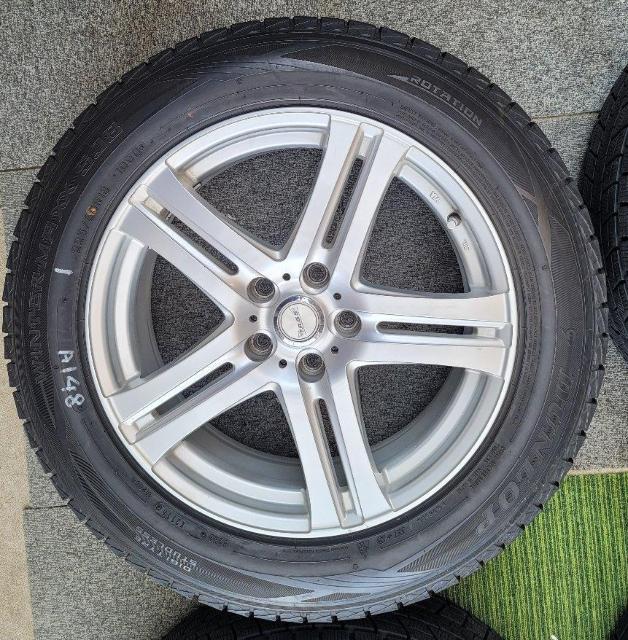 T.R.G.5アルミホイール18インチPCD114.3 5H 7.5J+38スタッドレス付き4本セット225/60R18 アウトバ < 自動車/バイク T.R.G.5アルミホイール18インチPCD114.3 5H 7.5J+38スタッドレス付き4本セット225/60R18 アウトバ < 自動車/バイク