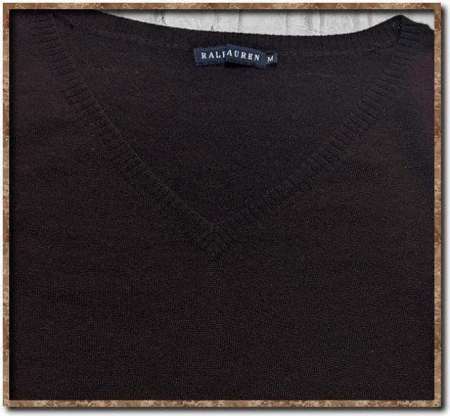 ラルフローレン Vネックウールニット 濃茶 < ブランド ラルフローレン Vネックウールニット 濃茶 < ブランドの