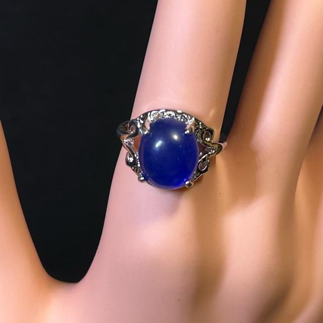 天然石風 深い海の様な色をしたリング サイズ:11号 < 女性アクセサリー/時計 天然石風 深い海の様な色をしたリング サイズ:11号 < 女性アクセサリー/時計の