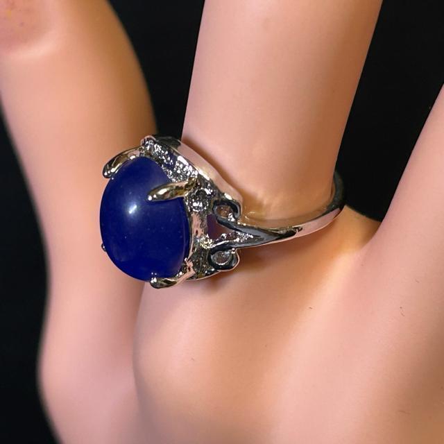 天然石風 深い海の様な色をしたリング サイズ:11号 < 女性アクセサリー/時計 天然石風 深い海の様な色をしたリング サイズ:11号 < 女性アクセサリー/時計の