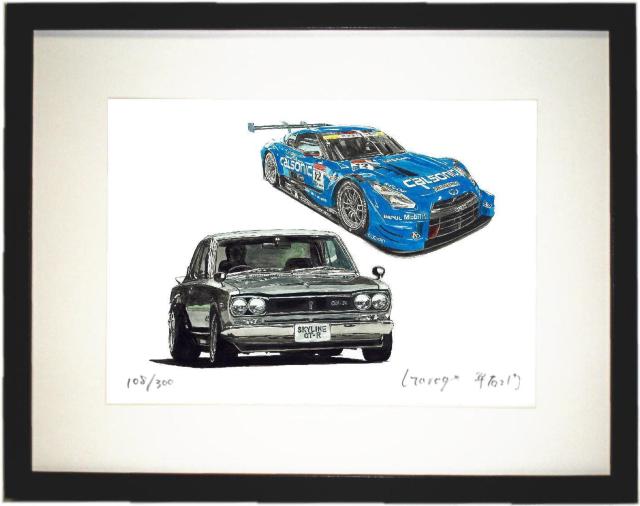 NC-718 IMPUL GTR/GTR限定版画サイン額装作家平右ヱ門 < 自動車/バイク NC-718 IMPUL GTR/GTR限定版画サイン額装作家平右ヱ門 < 自動車/バイク