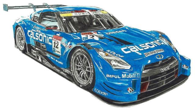 NC-718 IMPUL GTR/GTR限定版画サイン額装作家平右ヱ門 < 自動車/バイク NC-718 IMPUL GTR/GTR限定版画サイン額装作家平右ヱ門 < 自動車/バイク