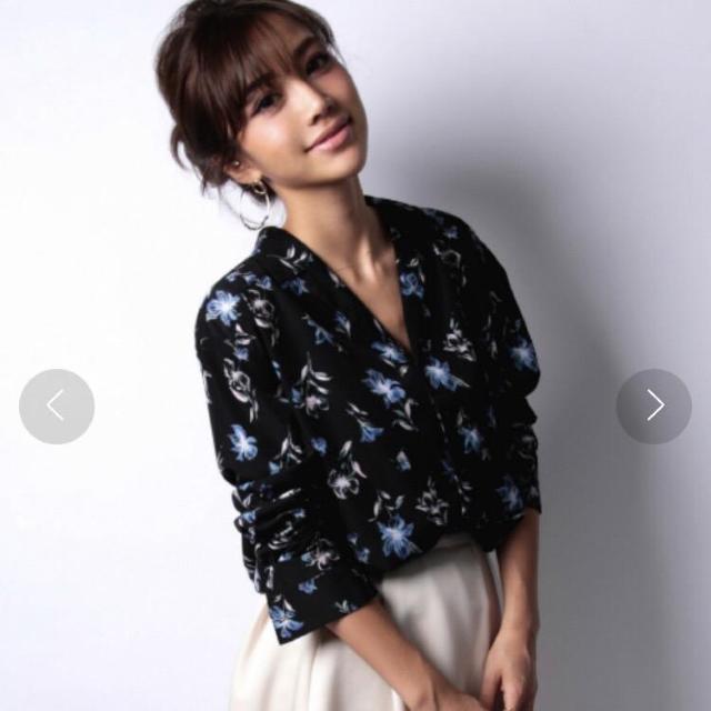 ◆eimy istoire/エイミーイストワール◆ペイントフラワーシャツ★ブラックF*秋コーデ♪美品 < 女性ファッション  ◆eimy istoire/エイミーイストワール◆ペイントフラワーシャツ★ブラックF*秋コーデ♪美品 < 女性ファッションの