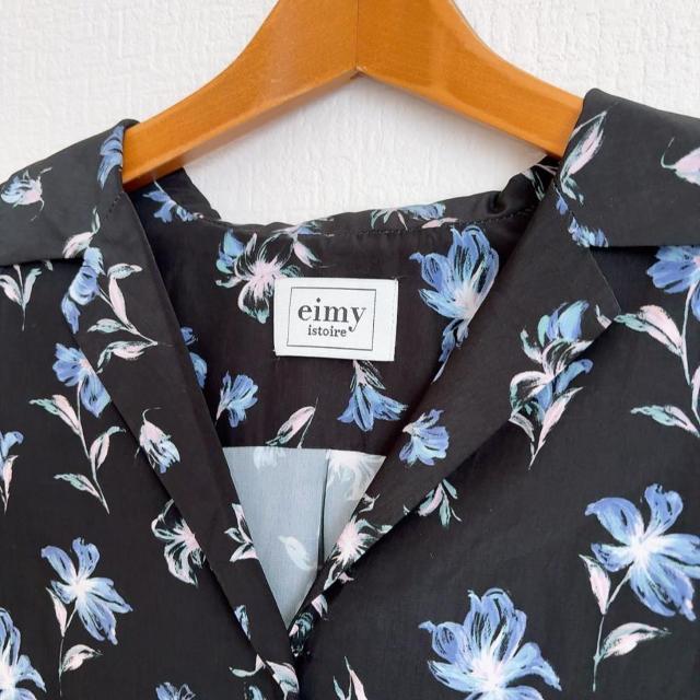 ◆eimy istoire/エイミーイストワール◆ペイントフラワーシャツ★ブラックF*秋コーデ♪美品 < 女性ファッション  ◆eimy istoire/エイミーイストワール◆ペイントフラワーシャツ★ブラックF*秋コーデ♪美品 < 女性ファッションの