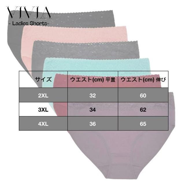レディースショーツ 95%綿 6枚セット コットン 大きいサイズ パンツ 下着 インナー 深履き 大きめ 福袋 3L 4L 5L < 女性ファッション  レディースショーツ 95%綿 6枚セット コットン 大きいサイズ パンツ 下着 インナー 深履き 大きめ 福袋 3L 4L 5L < 女性ファッションの