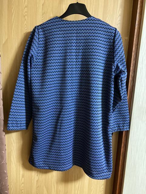 2090.未使用☆ブルー系柄スモック☆サイズL程度 < インテリア/ライフ 2090.未使用☆ブルー系柄スモック☆サイズL程度 < インテリア/ライフの