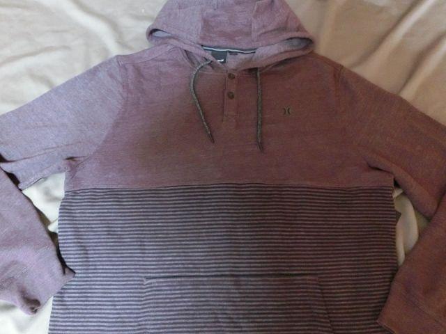 Hurley ヘンリーネック ボーダー柄パーカーUS L < ブランド  Hurley ヘンリーネック ボーダー柄パーカーUS L  < ブランドの