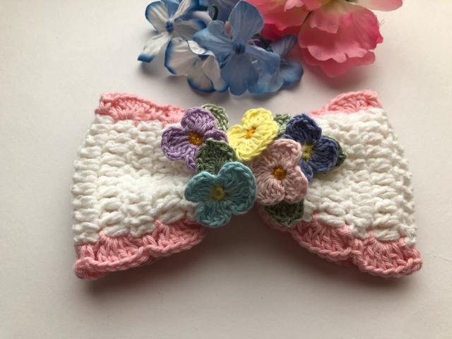 ハンドメイド バレッタ 大きめ リボン パステルすみれ満開♪ < 女性ファッション  ハンドメイド バレッタ 大きめ リボン パステルすみれ満開♪ < 女性ファッションの