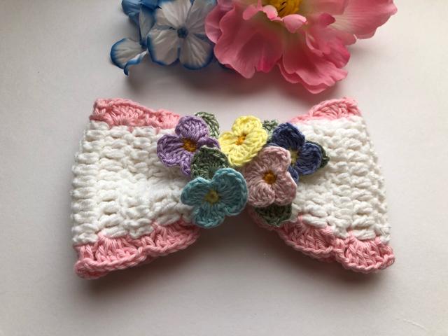 ハンドメイド バレッタ 大きめ リボン パステルすみれ満開♪ < 女性ファッション  ハンドメイド バレッタ 大きめ リボン パステルすみれ満開♪ < 女性ファッションの