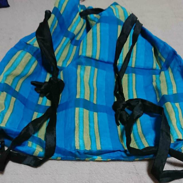 タイ土産 水色チェック柄3Waysバック 新品未使用 < 女性ファッション  タイ土産 水色チェック柄3Waysバック 新品未使用 < 女性ファッションの