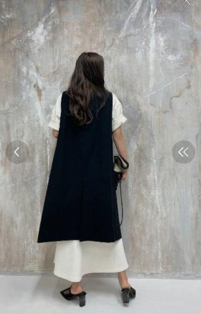 trunc88 ベルト付きロングジレ ブラック < 女性ファッション  trunc88 ベルト付きロングジレ ブラック < 女性ファッションの