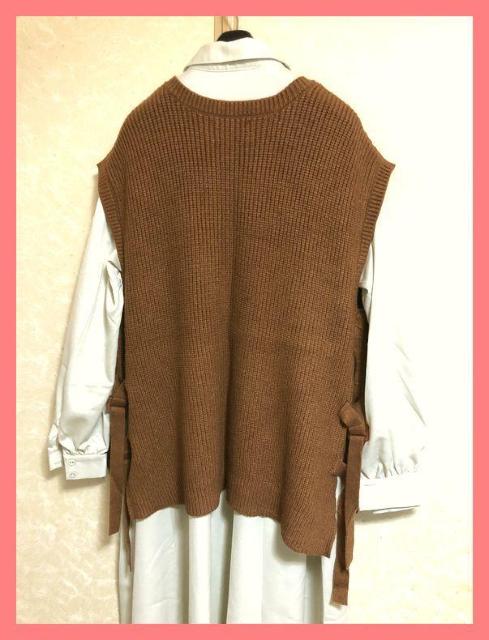 ☆ジュエティ☆超美品☆完売オーバーサイズニットベスト&シャツワンピセット☆ < ブランド  ☆ジュエティ☆超美品☆完売オーバーサイズニットベスト&シャツワンピセット☆ < ブランドの