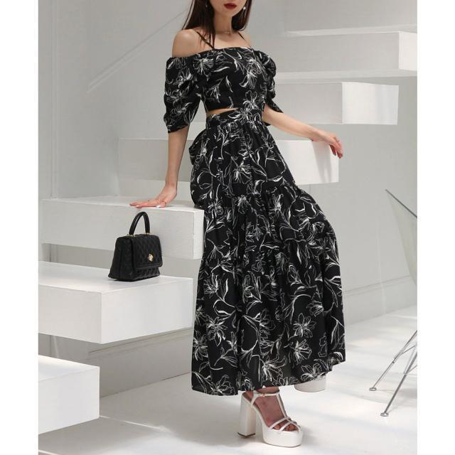 ロイヤルパーティー*ラインフラワー柄マキシワンピース < ブランド  ロイヤルパーティー*ラインフラワー柄マキシワンピース  < ブランドの