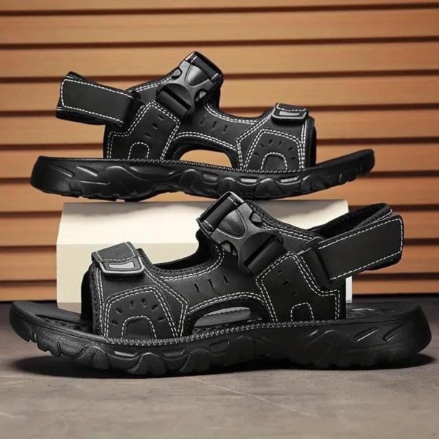 爆ヤス価格2190円★メンズサマーサンダル - ブラック、フック&ループクロージャー付き、快適なEVAソール ブラウン26.5cm < 男性ファッション 爆ヤス価格2190円★メンズサマーサンダル - ブラック、フック&ループクロージャー付き、快適なEVAソール ブラウン26.5cm < 男性ファッションの