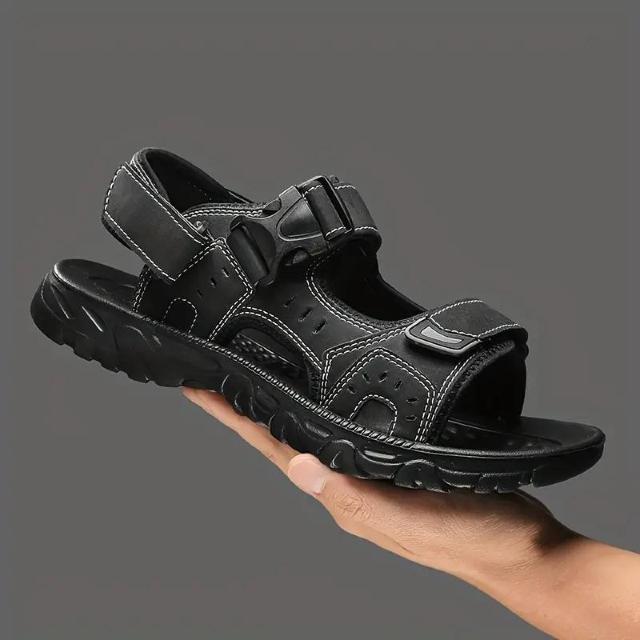 爆ヤス価格2190円★メンズサマーサンダル - ブラック、フック&ループクロージャー付き、快適なEVAソール ブラウン26.5cm < 男性ファッション 爆ヤス価格2190円★メンズサマーサンダル - ブラック、フック&ループクロージャー付き、快適なEVAソール ブラウン26.5cm < 男性ファッションの