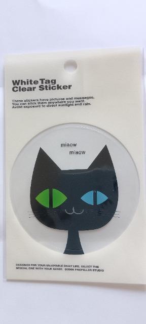 White Tag Clear Sticker  �l�R�̃V�[��(�V�i�E���g�p)  158�~(�ō�)  �� �C���e���A/���C�t�� 