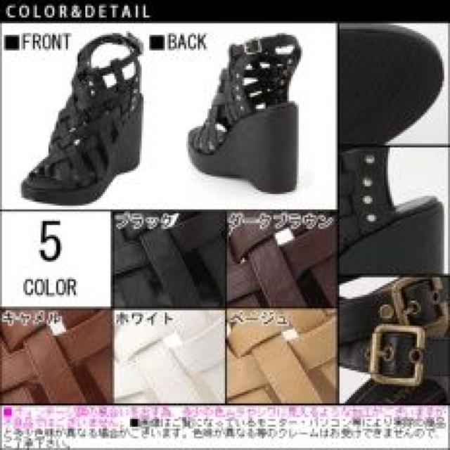【夢展望】可愛い♪超厚底 ウェッジグラディエーターサンダル ブラック < ブランド 【夢展望】可愛い♪超厚底 ウェッジグラディエーターサンダル ブラック < ブランドの