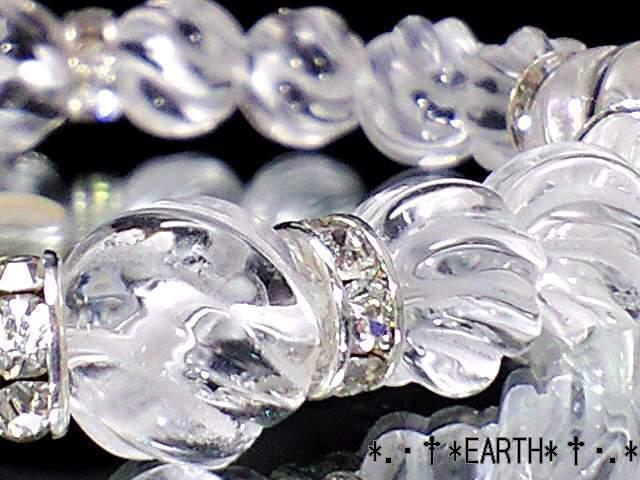 天然石★Sラインツイスト螺旋彫り水晶オラオラ数珠 < 女性アクセサリー/時計 天然石★Sラインツイスト螺旋彫り水晶オラオラ数珠 < 女性アクセサリー/時計の