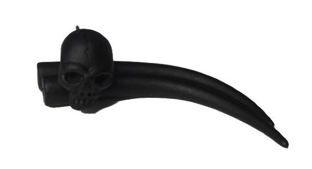 スカルピアス・タスクスタイルキャッチ マットブラック 単体 片耳 ドクロ ガイコツ かっこいい パンクロック B系 モノクロ 黒 < 男性アクセサリー/時計  スカルピアス・タスクスタイルキャッチ マットブラック 単体 片耳 ドクロ ガイコツ かっこいい パンクロック B系 モノクロ 黒 < 男性アクセサリー/時計の