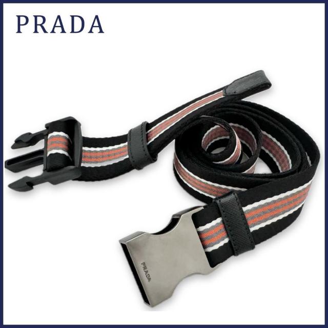 新品プラダPRADAメンズ キャンバスベルト ボーダ < ブランド 新品プラダPRADAメンズ キャンバスベルト ボーダ < ブランドの