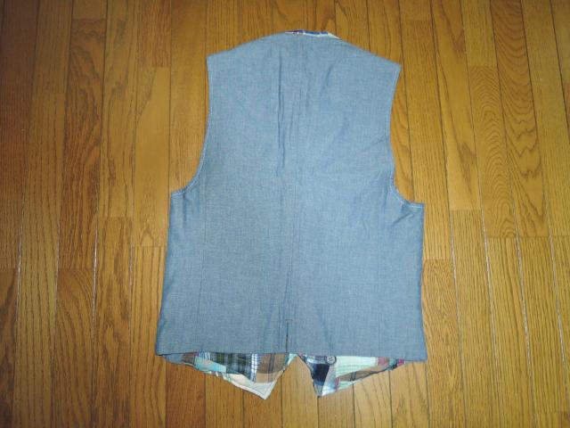 BLUE BLUE ブルーブルー パッチワーク チェック ベスト S 1 VEST ハリラン HRM < ブランド  BLUE BLUE ブルーブルー パッチワーク チェック ベスト S 1 VEST ハリラン HRM < ブランドの