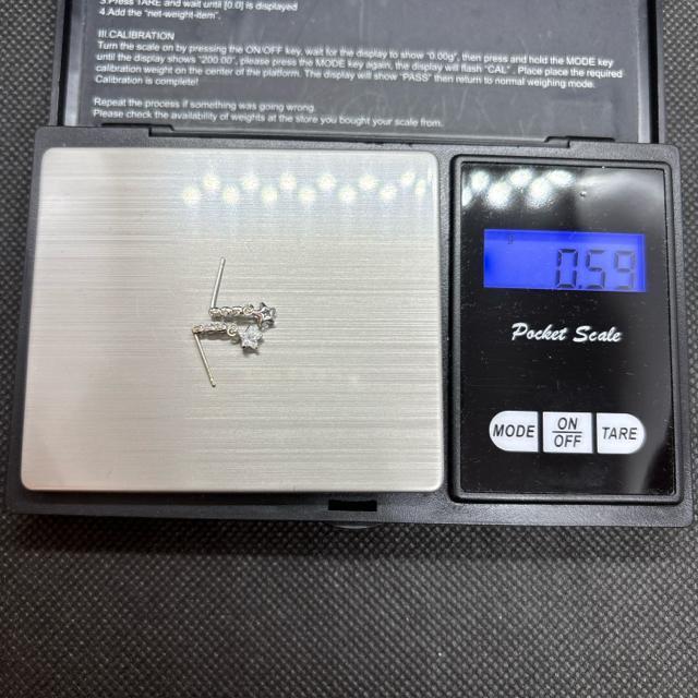 即決 K14WG ホワイトゴールド ピアス < 女性アクセサリー/時計  即決 K14WG ホワイトゴールド ピアス < 女性アクセサリー/時計の
