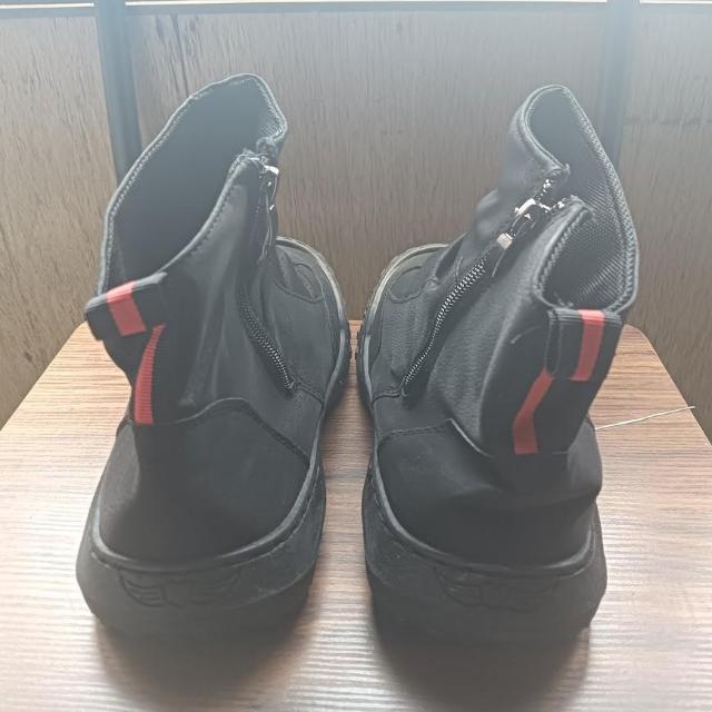 新品 24.5cm レディース ブーツ ブラック シューズ 靴 厚底 男女兼用 < 女性ファッション  新品 24.5cm レディース ブーツ ブラック シューズ 靴 厚底 男女兼用 < 女性ファッションの