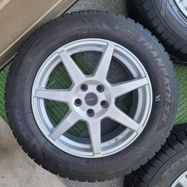 美品!TECMAGテクマグType207R 17インチ7J+40 5-112 / バリ山!TOYO WINTER TRANPATH < 自動車/バイク 美品!TECMAGテクマグType207R 17インチ7J+40 5-112 / バリ山!TOYO WINTER TRANPATH < 自動車/バイク