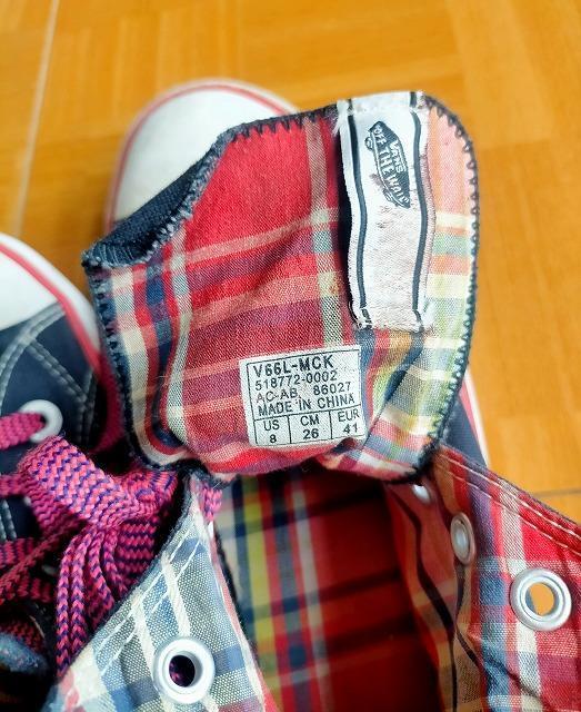 ◆vans ヴァンズ 26cm ハイカットスニーカー 中古品 < 男性ファッション  ◆vans ヴァンズ 26cm ハイカットスニーカー 中古品 < 男性ファッションの