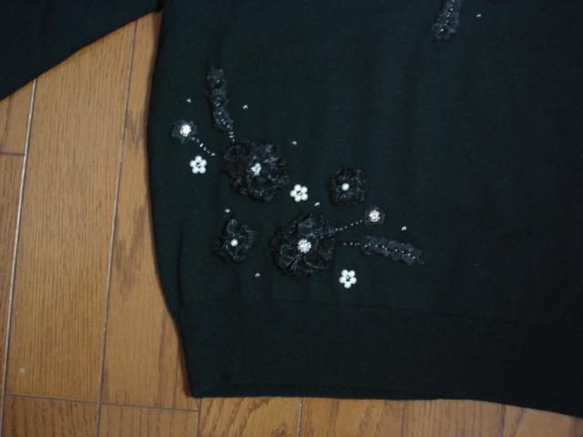 ★クイーンズコート ビーズ使いがおしゃれなウール混ニット★新品!超激安! < ブランド ★クイーンズコート ビーズ使いがおしゃれなウール混ニット★新品!超激安! < ブランドの