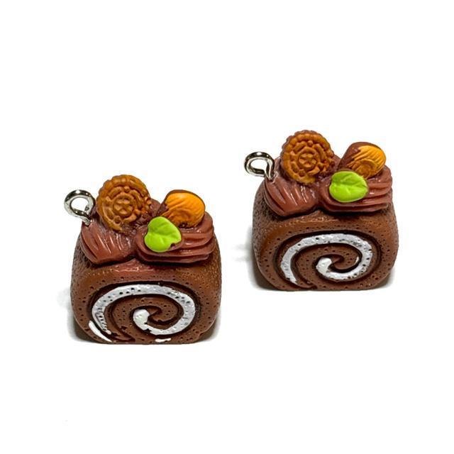 5367 チョコのロールケーキ 2個 樹脂パーツ アクセサリーチャーム スイーツ ケーキ < ペット/手芸/園芸 5367 チョコのロールケーキ 2個 樹脂パーツ アクセサリーチャーム スイーツ ケーキ < ペット/手芸/園芸の