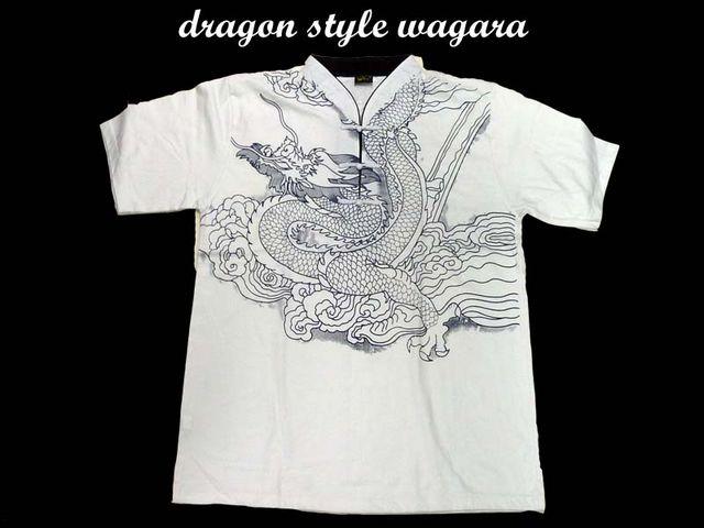 新品 和柄 ヤンキ・b系・チカノスタイルシャツ D15(L) 白 < 男性ファッション  新品 和柄 ヤンキ・b系・チカノスタイルシャツ D15(L) 白  < 男性ファッションの