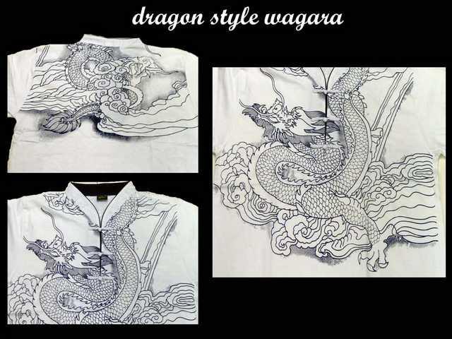 新品 和柄 ヤンキ・b系・チカノスタイルシャツ D15(L) 白 < 男性ファッション  新品 和柄 ヤンキ・b系・チカノスタイルシャツ D15(L) 白 < 男性ファッションの