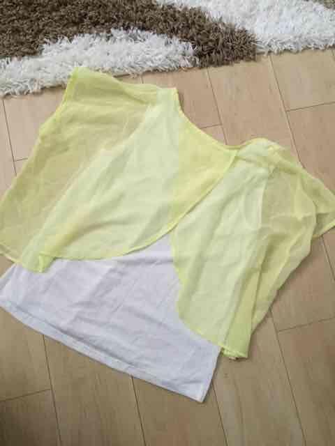 美品 重ね着シフォントップス < 女性ファッション  美品 重ね着シフォントップス < 女性ファッションの