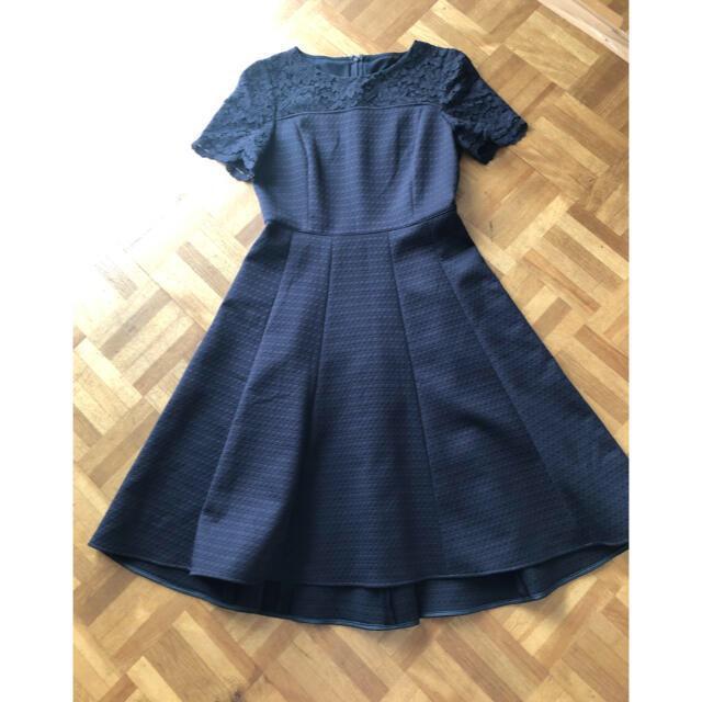 美品ANAYI アナイ ジャガード+レースフレアワン < ブランド 美品ANAYI アナイ ジャガード+レースフレアワン < ブランドの
