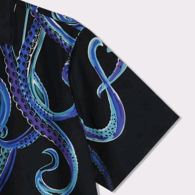 ROMWE★新品★メンズ★オクトパス柄半袖シャツ/L < 男性ファッション ROMWE★新品★メンズ★オクトパス柄半袖シャツ/L < 男性ファッションの