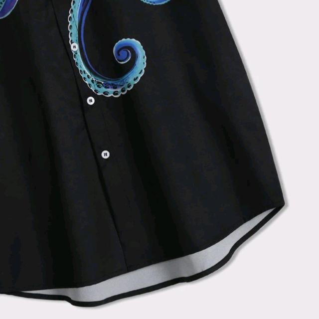 ROMWE★新品★メンズ★オクトパス柄半袖シャツ/L < 男性ファッション ROMWE★新品★メンズ★オクトパス柄半袖シャツ/L < 男性ファッションの