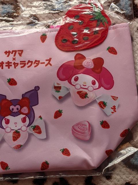 ミニトート(ピンク) サクマ×サンリオキャラクターズ当りくじ キティ マイメロ クロミ 苺 ミニトートバッグ < アニメ/コミック/キャラクター  ミニトート(ピンク) サクマ×サンリオキャラクターズ当りくじ キティ マイメロ クロミ 苺 ミニトートバッグ < アニメ/コミック/キャラクターの