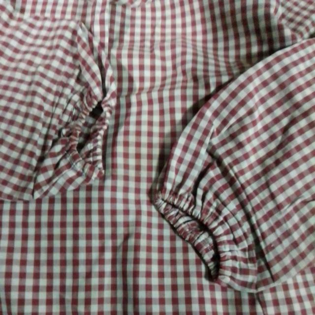 割烹着 チェック 肩幅36袖丈48着丈78cm < インテリア/ライフ 割烹着 チェック 肩幅36袖丈48着丈78cm < インテリア/ライフの