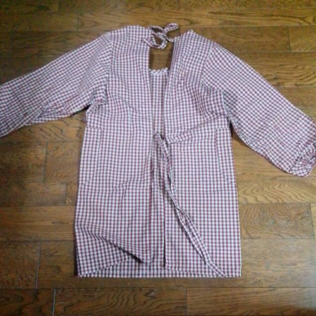 割烹着 チェック 肩幅36袖丈48着丈78cm < インテリア/ライフ 割烹着 チェック 肩幅36袖丈48着丈78cm < インテリア/ライフの