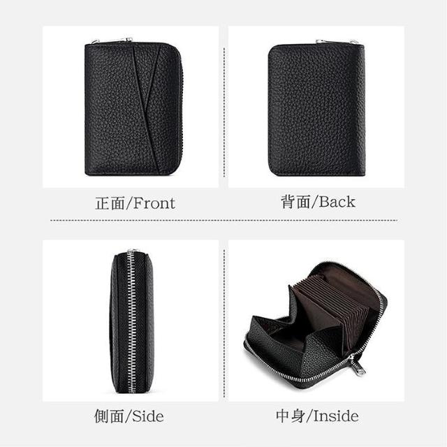 牛革ミニ財布 小銭入れ 外ポケット付きスキミング防止 レディース メンズ 二つ折り コンパクト じゃばら式 < 女性ファッション 牛革ミニ財布 小銭入れ 外ポケット付きスキミング防止 レディース メンズ 二つ折り コンパクト じゃばら式 < 女性ファッションの