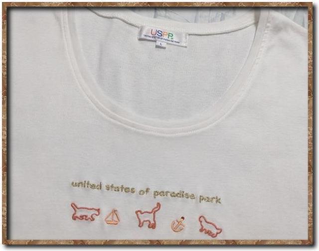 USPP 刺繍入り半袖Tシャツ 白 < 女性ファッション  USPP 刺繍入り半袖Tシャツ 白 < 女性ファッションの