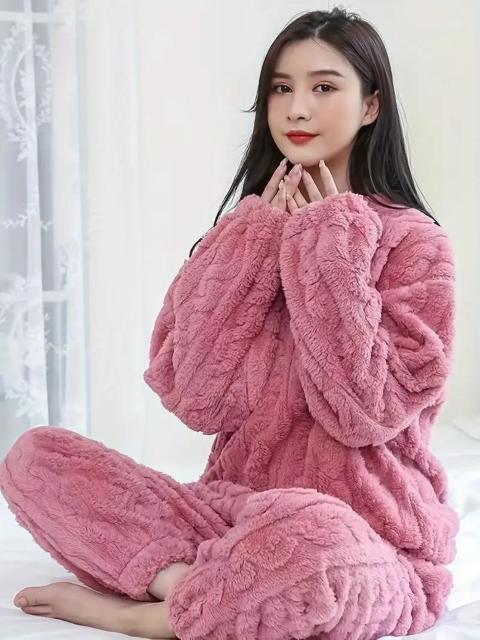 超お買い得1890円★暖かい裏起毛で秋冬に最適な、女性用パジャマです。柔らかなスウェット素材 厚手の生地 フリーサイズ ピンク < 女性ファッション  超お買い得1890円★暖かい裏起毛で秋冬に最適な、女性用パジャマです。柔らかなスウェット素材 厚手の生地 フリーサイズ ピンク  < 女性ファッションの