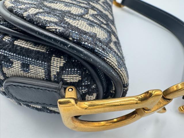 Dior ディオール トロッター サドルバッグ ハンドバッグ ネイビー < 女性ファッション  Dior ディオール トロッター サドルバッグ ハンドバッグ ネイビー < 女性ファッションの