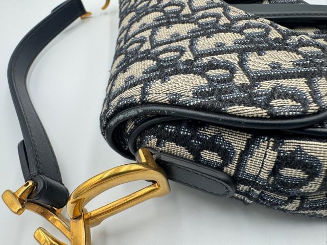 Dior ディオール トロッター サドルバッグ ハンドバッグ ネイビー < 女性ファッション  Dior ディオール トロッター サドルバッグ ハンドバッグ ネイビー < 女性ファッションの